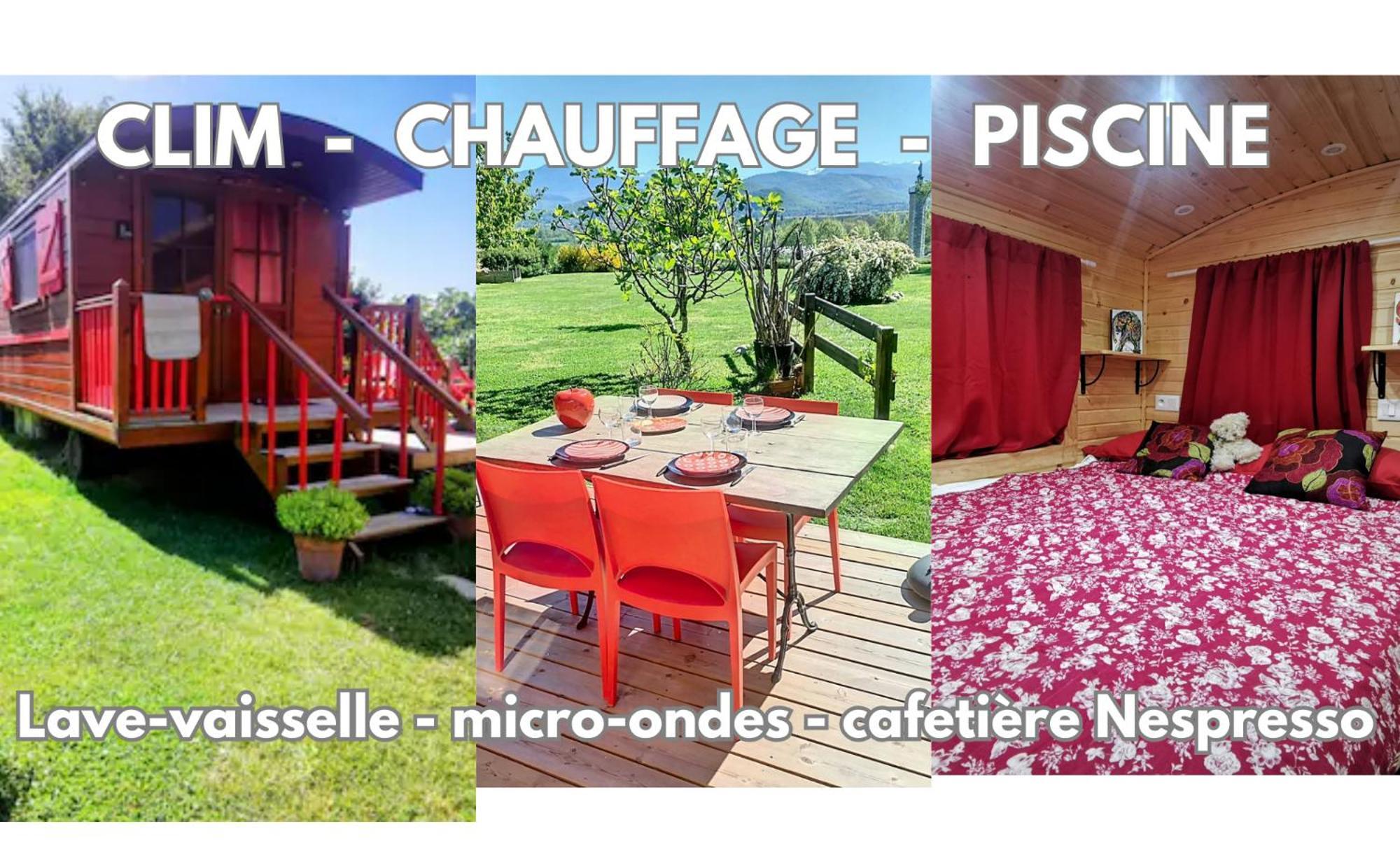 La Roulotte Du Cagire - 4 Pers - Pyrenees Guest House Villeneuve-de-Rivière Екстериор снимка